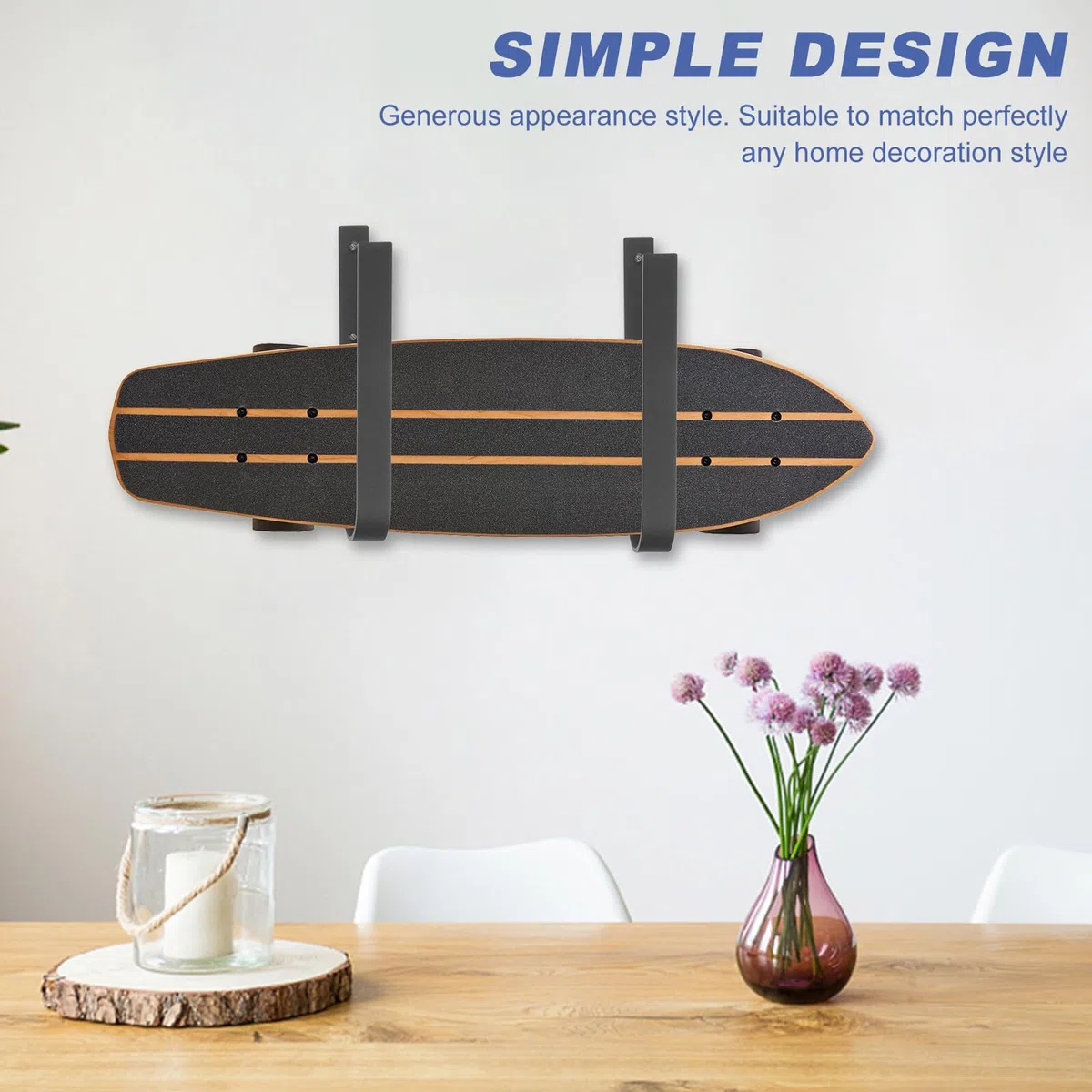 BESPORTBLE Grucce da Sci per Parete Appendiabiti in Metallo Resistente Gancio Portaoggetti Multifunzionale per Skateboard Articoli per Casa