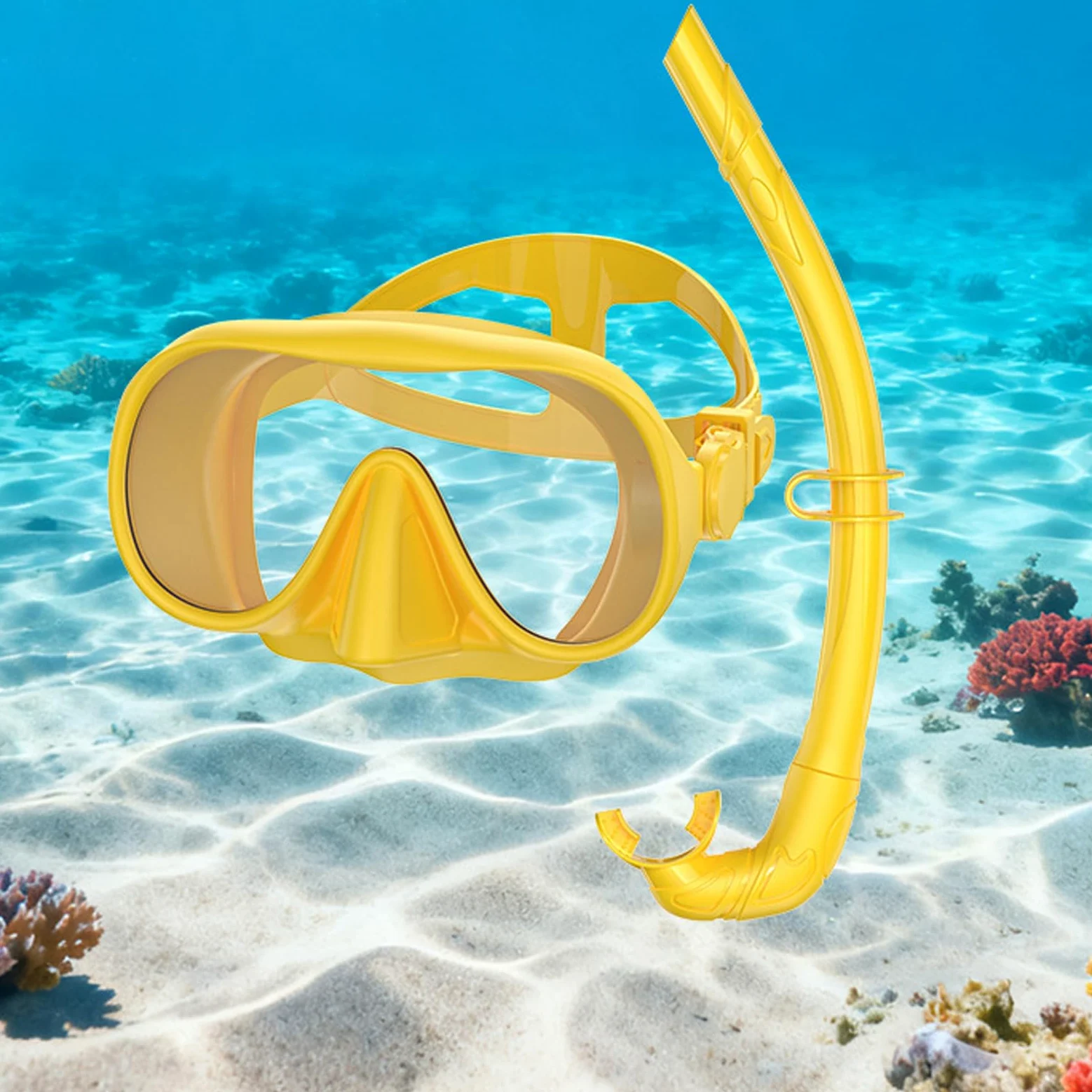 Occhiali da snorkeling panoramici a 180 gradi, per immersioni subacquee, snorkeling, apnea, nuoto, immersioni, snorkeling, anti-appannamento