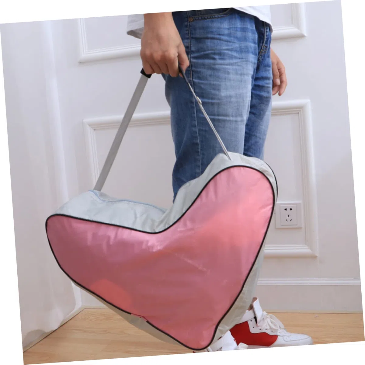 Borsa Portaoggetti Triangolare per Roller Skates e Ice Skates 2 Pezzi | Tessuto Oxford Rosa, Design Portatile Riutilizzabile, Facile da Pulire