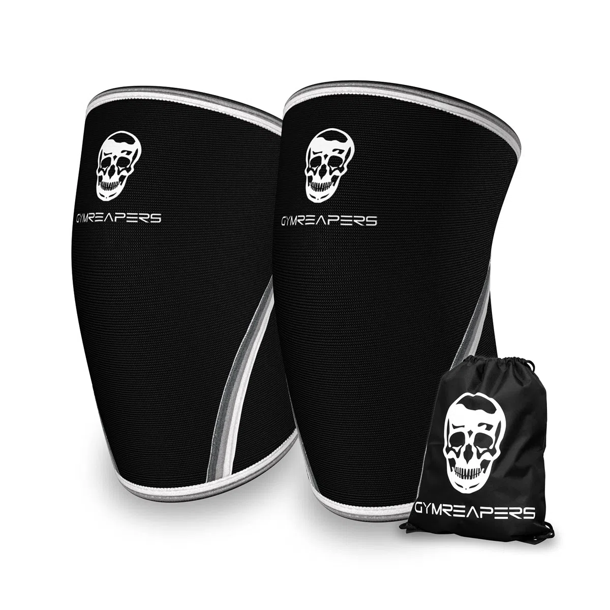 Ginocchiere (1 paio) free – Sacca per ginocchio e compressione brace per squat, Cross training, sollevamento pesi e powerlifting – Gymreapers 7 mm manica coppia – per uomini e donne – 1 anno di garanzia