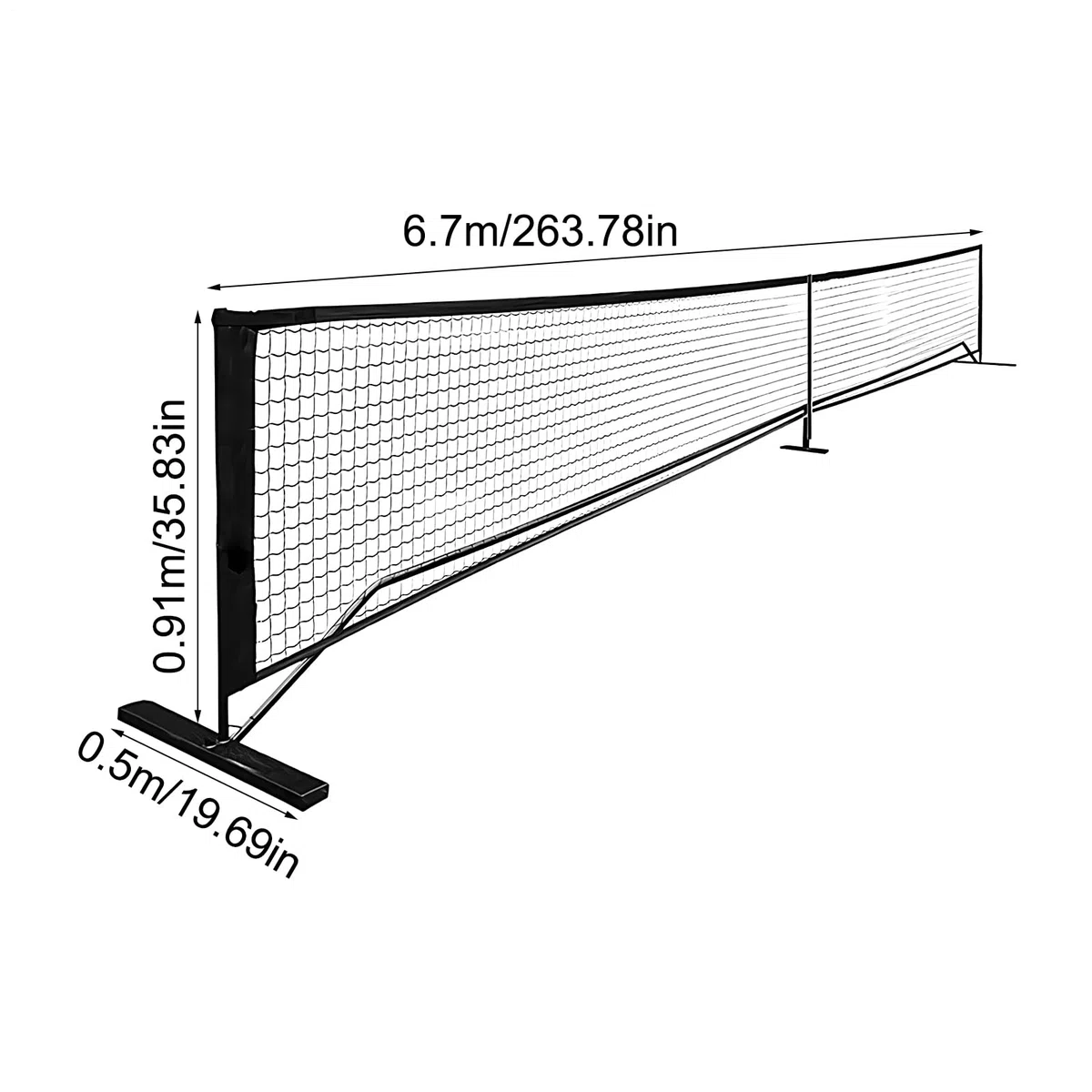 Tennis Net Outdoor – Rete da calcio da 9,5 kg con borsa per il trasporto 22 ft | rete da calcio rimovibile da tennis | rete portatile per il badminton