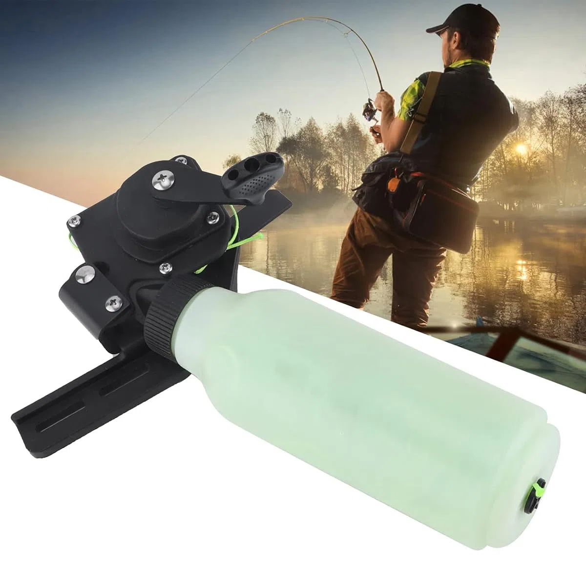 Mulinello da pesca con l'arco per tiro con l'arco Mulinello da pesca con arco da caccia con corda da pesca da 40 m per arco ricurvo e composto