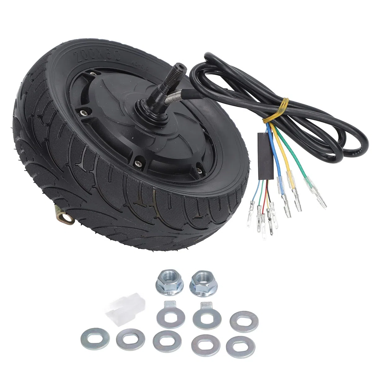 Tbest Motore del della ruota 8 pollici con freno a tamburo 36V-48V 500W a 1200W 1400 RPM Impermeabile Universale per bicicletta elettrica scooter