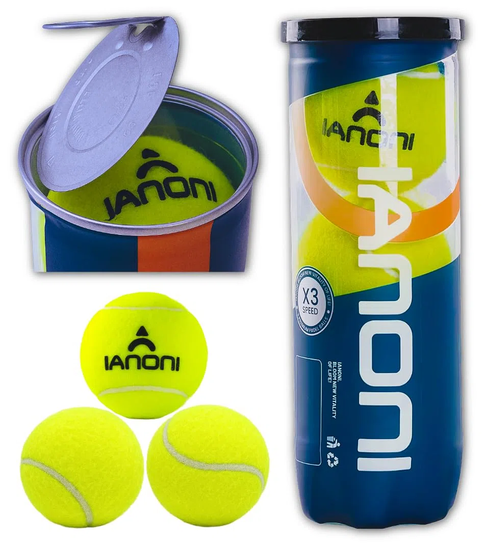 ianoni Racchetta da padel con superficie in fibra di carbonio con nucleo in schiuma EVA Memory Flex – 8100 arancione + borsa + 3 palline Pro Padel + presa extra