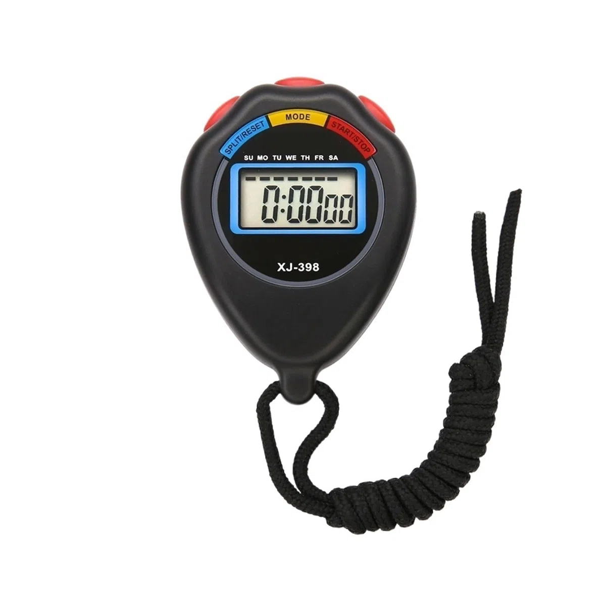cronometro, Cronometro digitale multifunzione Timer sportivo portatile(Black)