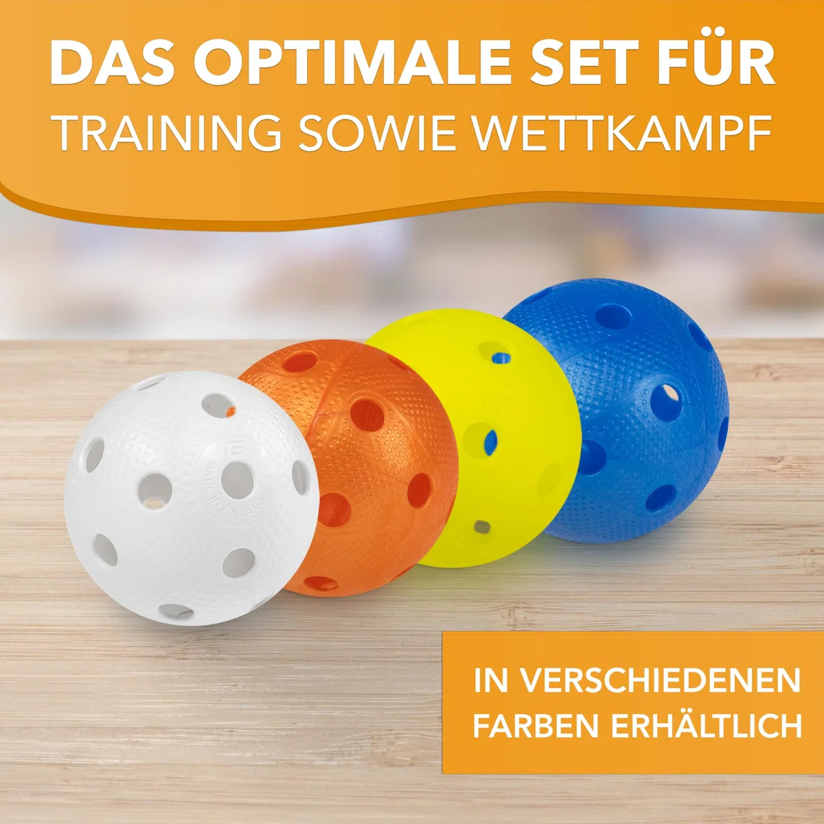 FAT PIPE Floorball Unihockey - Set da 24 palline da allenamento con certificazione IFF per la qualità testata