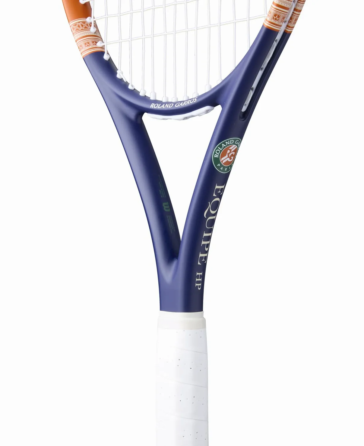 Wilson Racchetta da Tennis Roland-Garros 2026 Equipe HP, Adatta a Giocatori Competitivi con Impugnatura Cushion-Aire per un Controllo Sicuro, Blu Navy/Arancione, Grip 2