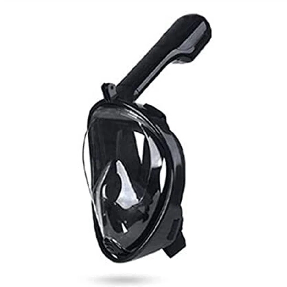 Maschera da snorkeling integrale in silicone, boccaglio subacqueo a 180°, maschera sub a bocca piatta di tipo asciutto, adatta for adulti e bambini