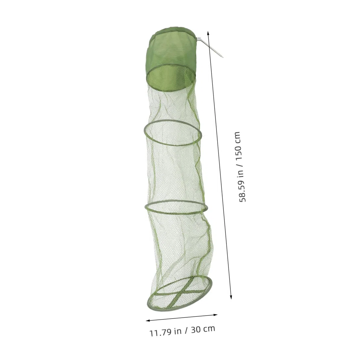Nassa da Pesca Pieghevole 2 Pezzi in Nylon Verde per Pesca | Portatile e Pratica, Facile da Riporre, Design Pieghevole Compatto, Set da 2 Pezzi