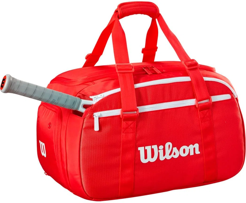 Wilson WR8037001001 - Borsone da tennis Super Tour Wilson, misura piccola, colore: Rosso
