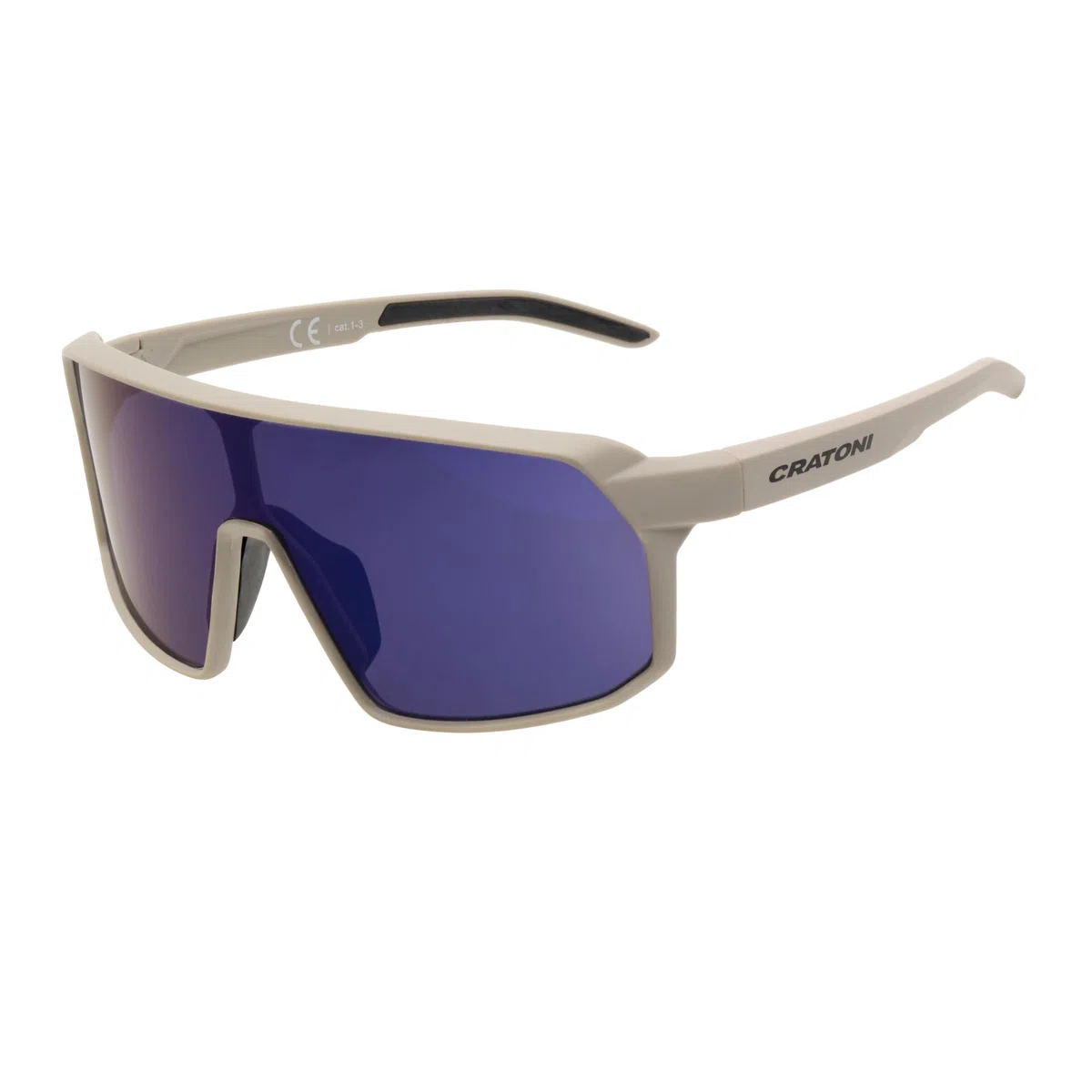 Cratoni Occhiali da ciclismo Skyvision Photocromic sabbia opaca/trasparente blu mirror occhiali da sole 100% protezione UV