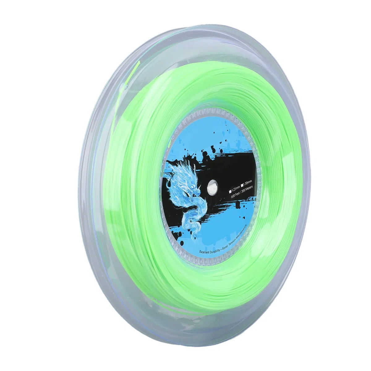 VGEBY Corda da Tennis, 200 M/656,17 Piedi Bobina di Corda da Tennis Corda da Tennis in Poliestere dal Design Elegante Verde Fluorescente Corda per Racchetta da Tennis Ideale per