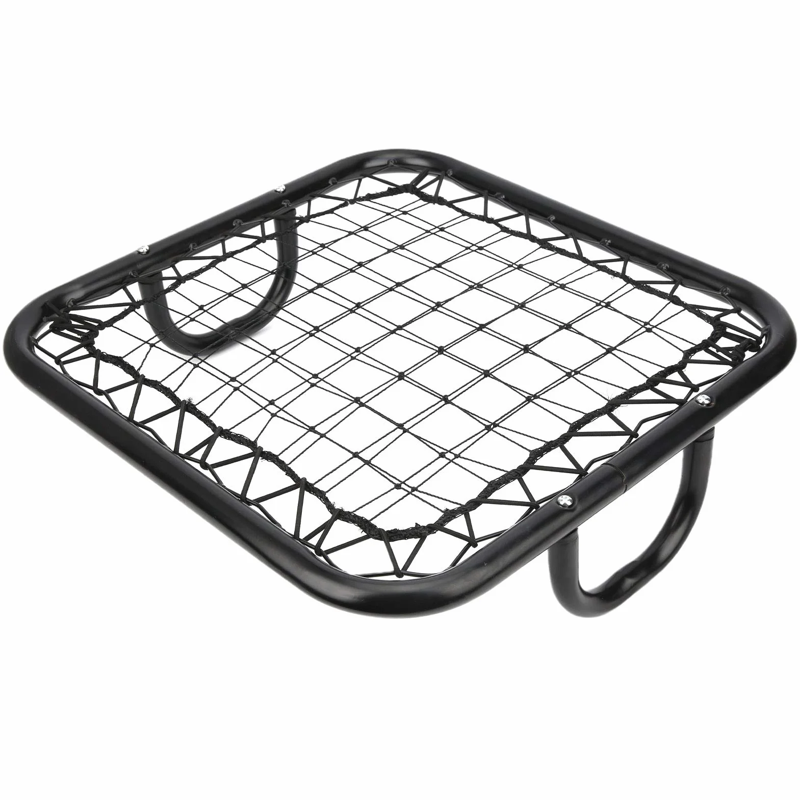 Rete di rimbalzo per calcio, rete di rimbalzo per calcio, rete di rimbalzo per calcio, 19,7x19,7x4,7 pollici, rete di rimbalzo per calcio portatile in metallo + polietilene, diametro della maglia di