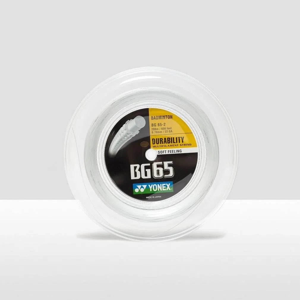 Bobina Badminton YONEX BG-65 White (200 MTS)