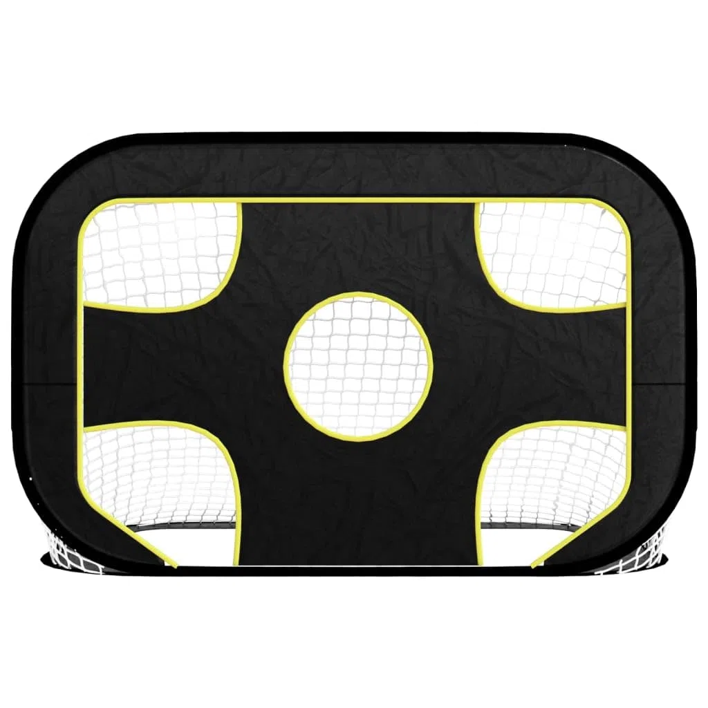Porta da calcio con parete, 120 x 80 x 80 cm, in poliestere, resistente alle intemperie, pieghevole, portatile, con sistema a incastro, per allenamento, tempo libero, giardino, parco, bambini
