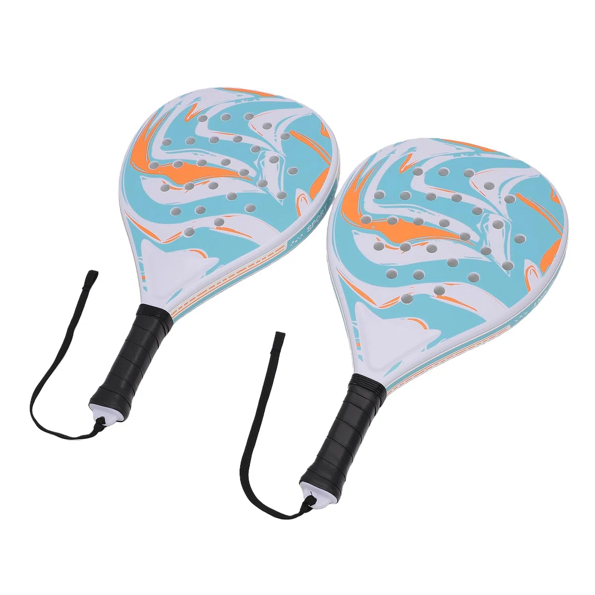 Ausla Racchetta da Padel per Principianti, Set da Padel Tennis con Telaio in ABS e Nucleo in EVA Pro, Impugnatura Ergonomica con Peso Bilanciato, 46,5x26x3,9 Cm per Pratica in Famiglia e Gioco Casual