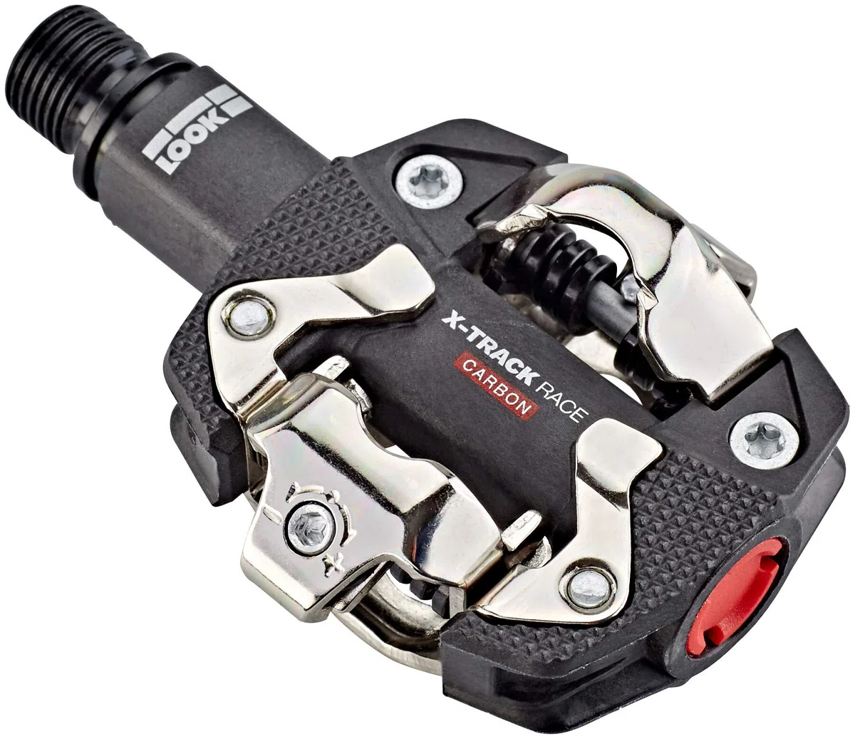 Look Cycle - Pedali MTB X-Track Race Carbon - Meccanismo Compatibile SPD - Corpo in Carbonio - ASSE in Chromoly+ - Affidabilità Estrema, Ampia Superficie d’Appoggio - Pedali Automatici MTB