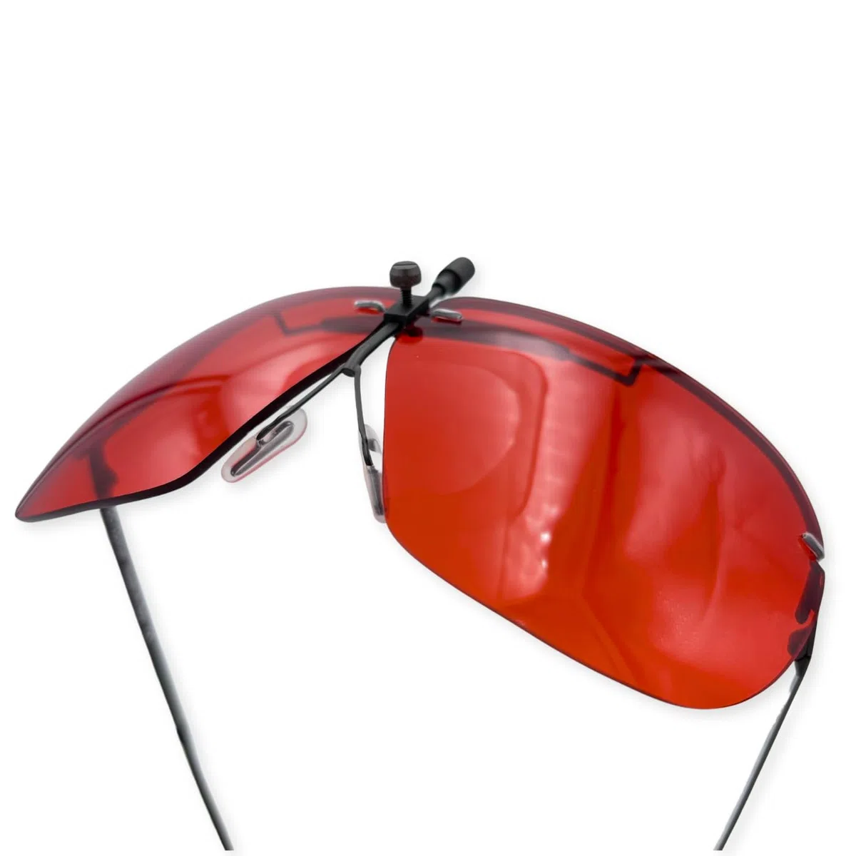 Occhiali da Tiro e Poligono Sportivo mod. Roma con Lenti Colorate ROSSE Intercambiabili Alta Prestazione Made In Italy