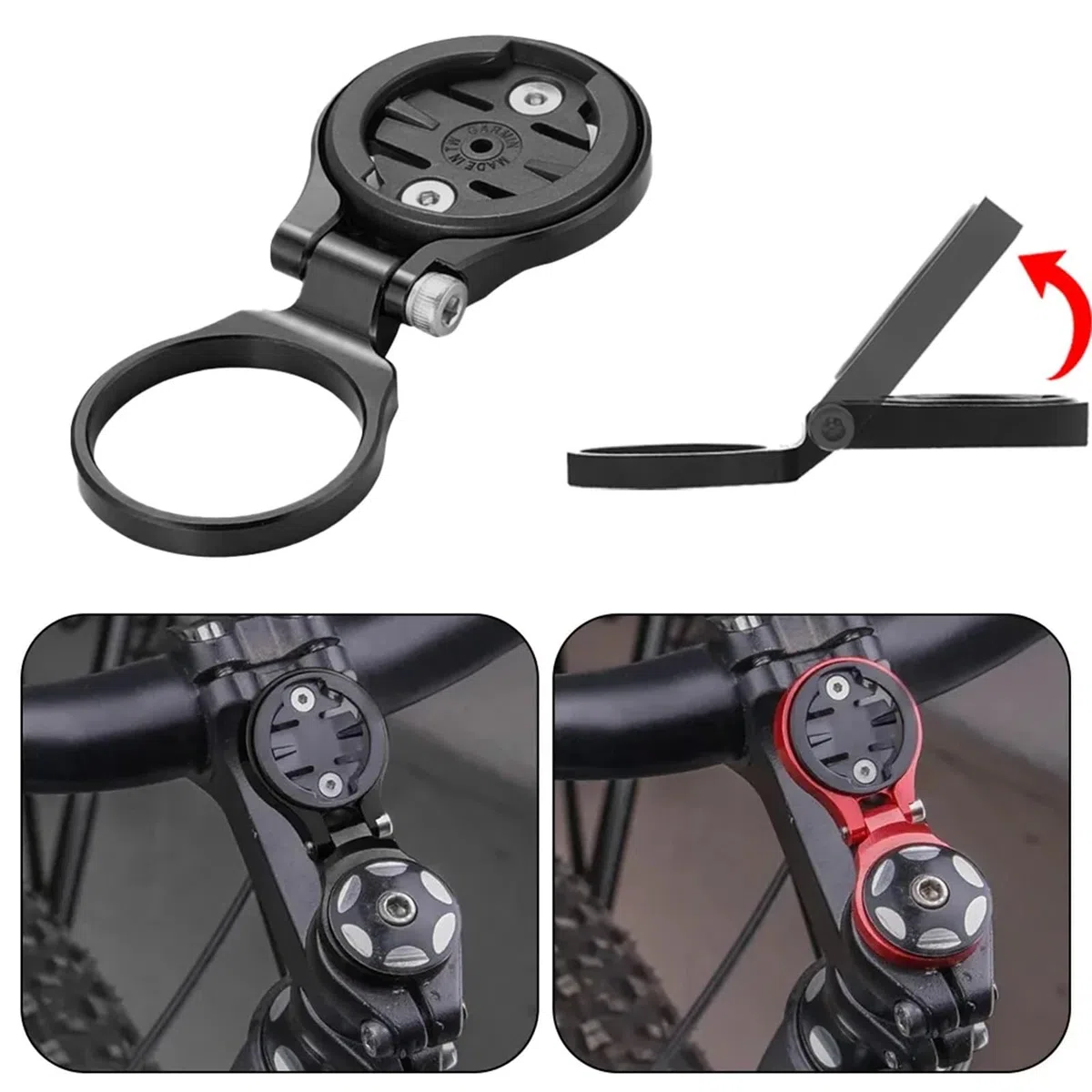 6 paia di supporti regolabili per manubrio del computer da bicicletta, per mountain bike, bici da strada, cronometro, GPS, bici da strada (misto)