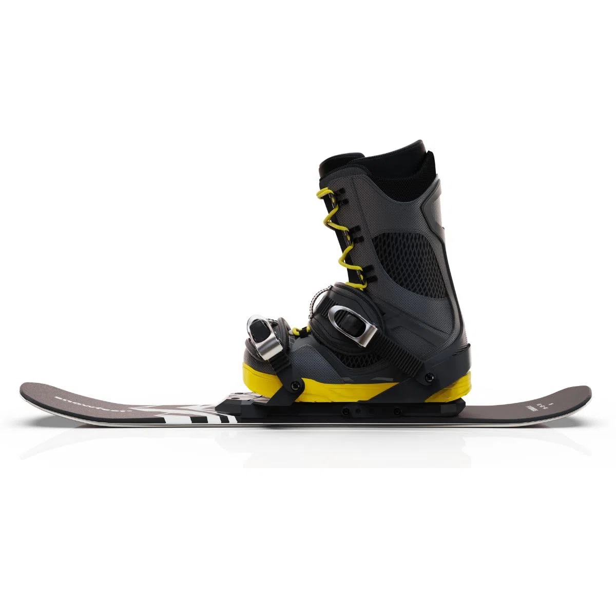 Mini sci corto per neve | Snowblade Skiboards | Snowfeet | 65 cm (NERO | ATTACCHI DA SNOWBOARD)