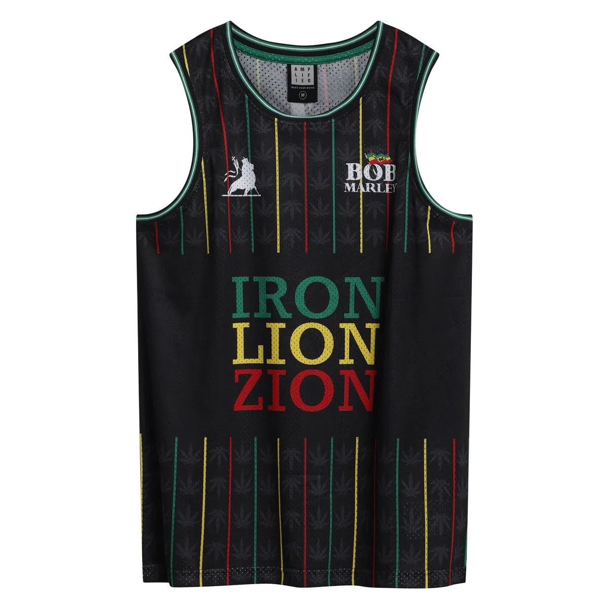 Amplified Maglia da basket da uomo, unisex, senza maniche, stampa su entrambi i lati, traspirante, estiva, festival, BandMerch, musica