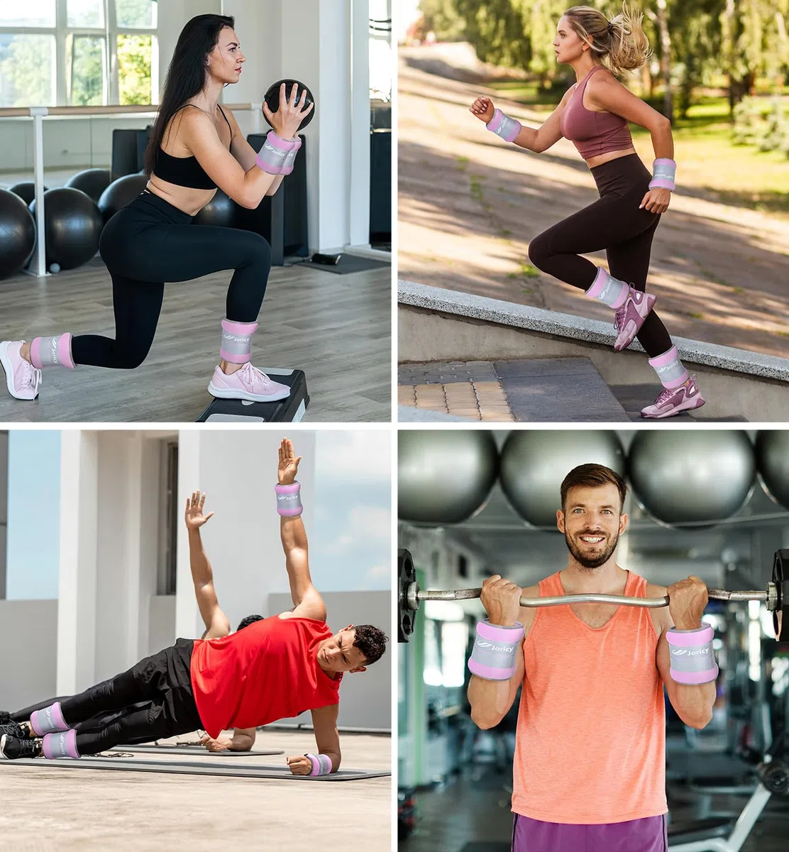 JORICY Pesi per Caviglie, Cavigliere Pesi Caviglie con Strisce Regolabili Set di 1 2 3 4 5 6 8 10 kg Peso Caviglia Cavigliera Pesi Polsi e Caviglie per Palestra Pilates Fitness Donna Uomo