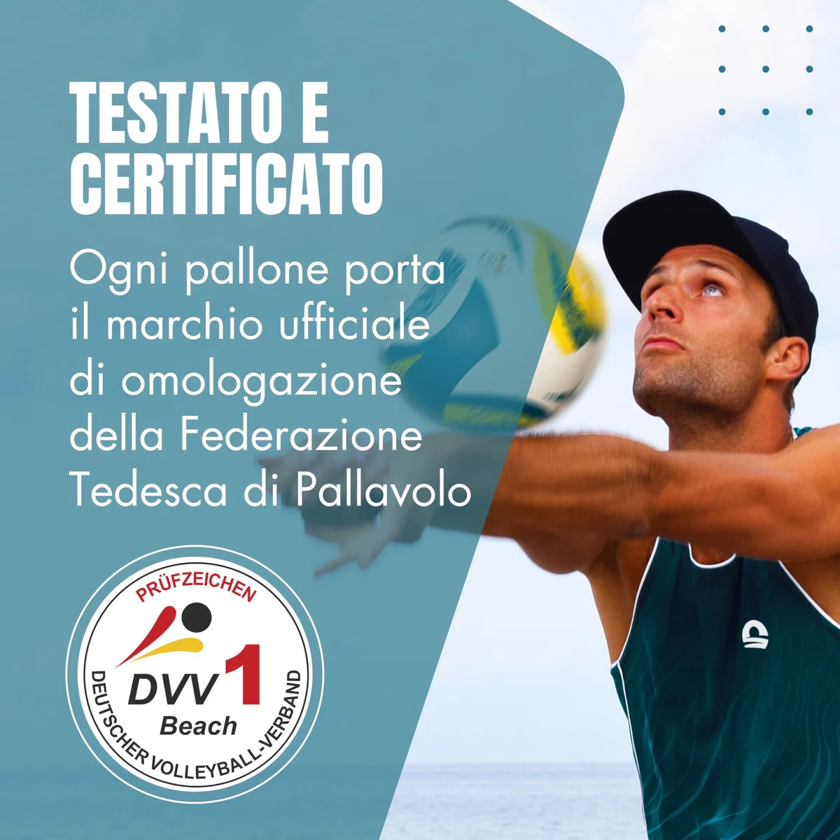 SunPro Pallone Pallavolo - Pallone Beach Volley Ufficiale, Confermato DVV, Misura 5, Superficie in Morbida Microfibra PU – per Spiaggia e Sport all’Aperto, Idea Regalo