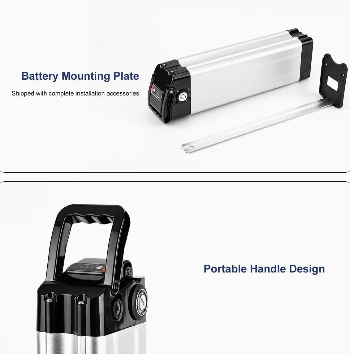 Batteria per Bici Elettrica Pieghevole Pedelec 36V (2 Pin, Ampere/ore, 15) | Batterie Ioni Litio Ebike Impermeabile Removibile