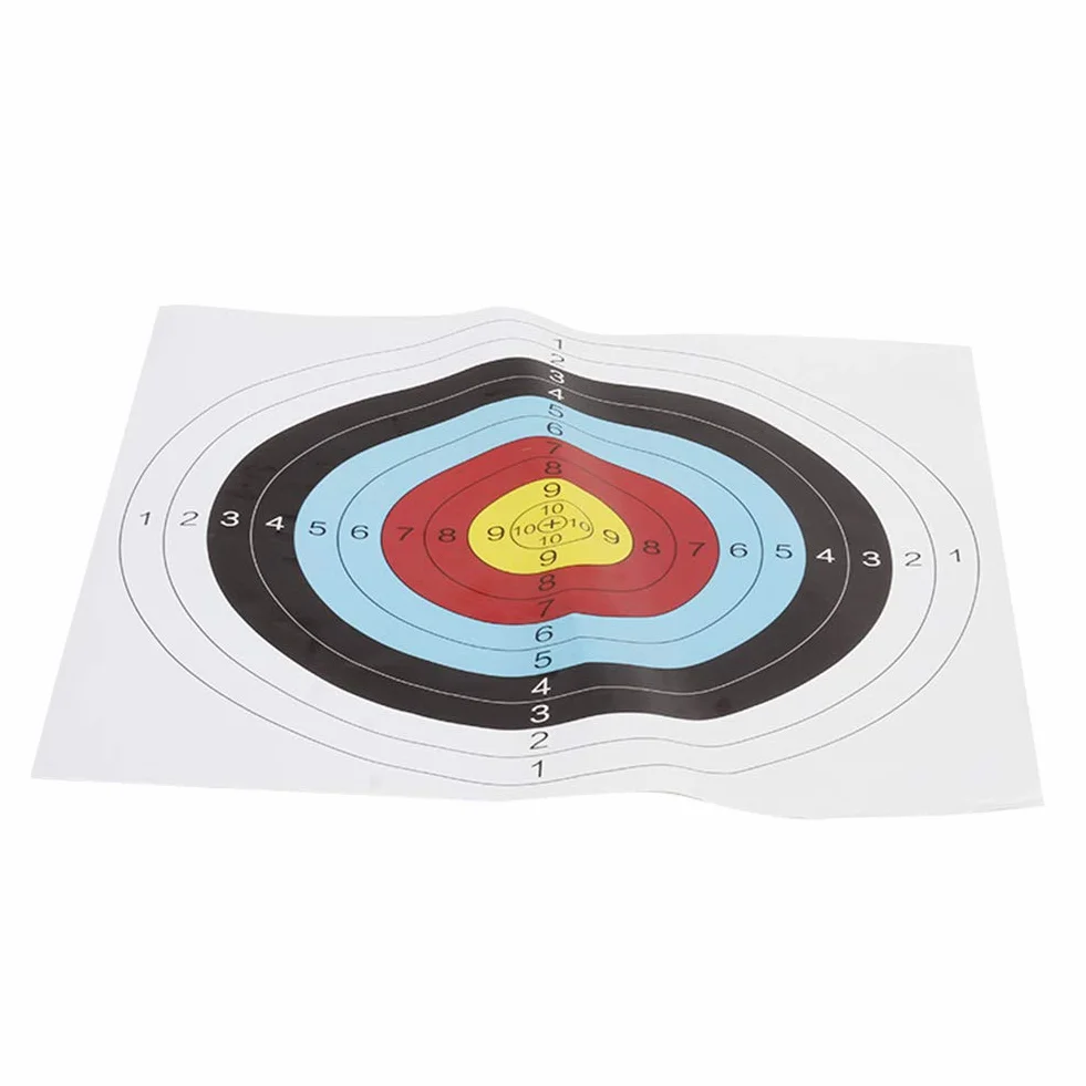 Carta da Tiro con L'Arco da 10 Pezzi/Set, Carta da Bersaglio da Tiro con L'Arco da 60x60Cm Ad Anello Completo Taglia Unica