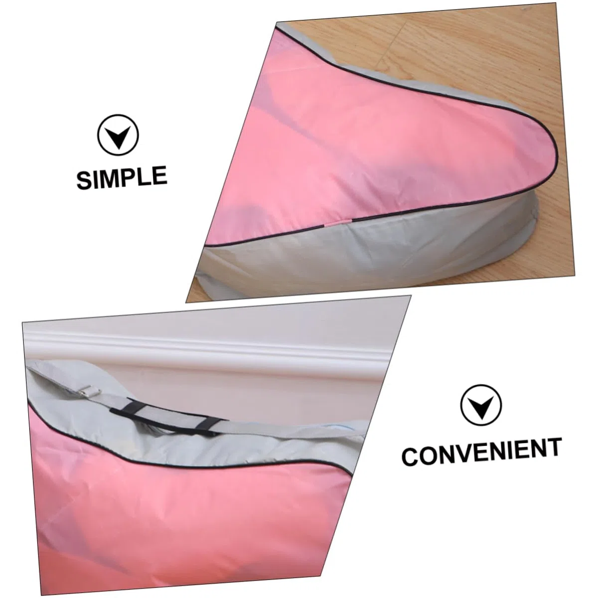 INOOMP Borsa Triangolare per Pattini a Rotelle Rosa, 2 Pezzi | Oxford Cloth, Design Portatile e Facile da Pulire, per Roller Skates e Inline Skates Shoes