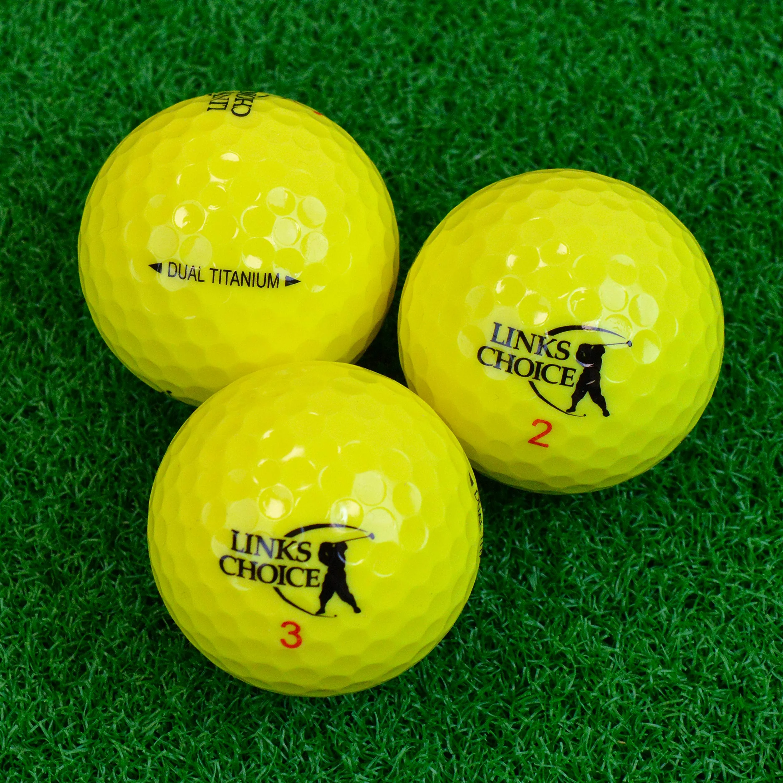 Links Choice Yellow, 100 Palline da Golf di Colore Giallo Unisex Adulto