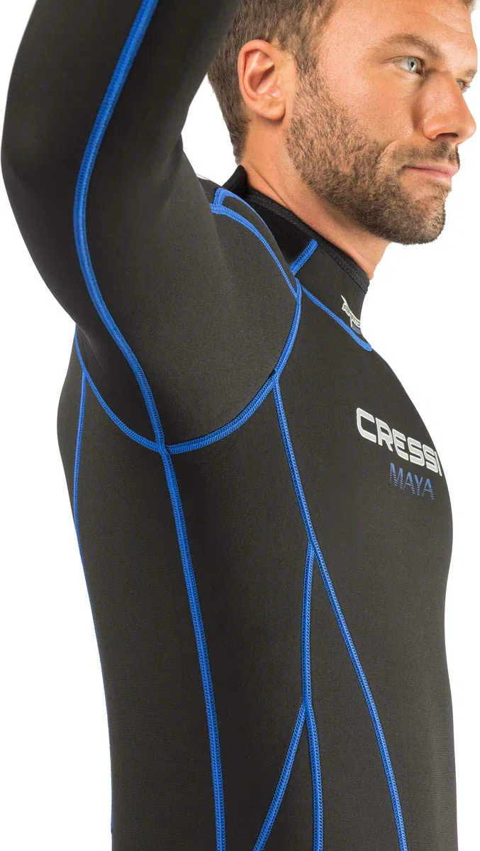 Cressi Maya Man Monopiece Wetsuit 2.5 mm, Muta Monopezzo Neoprene Ultrastretch Uomo