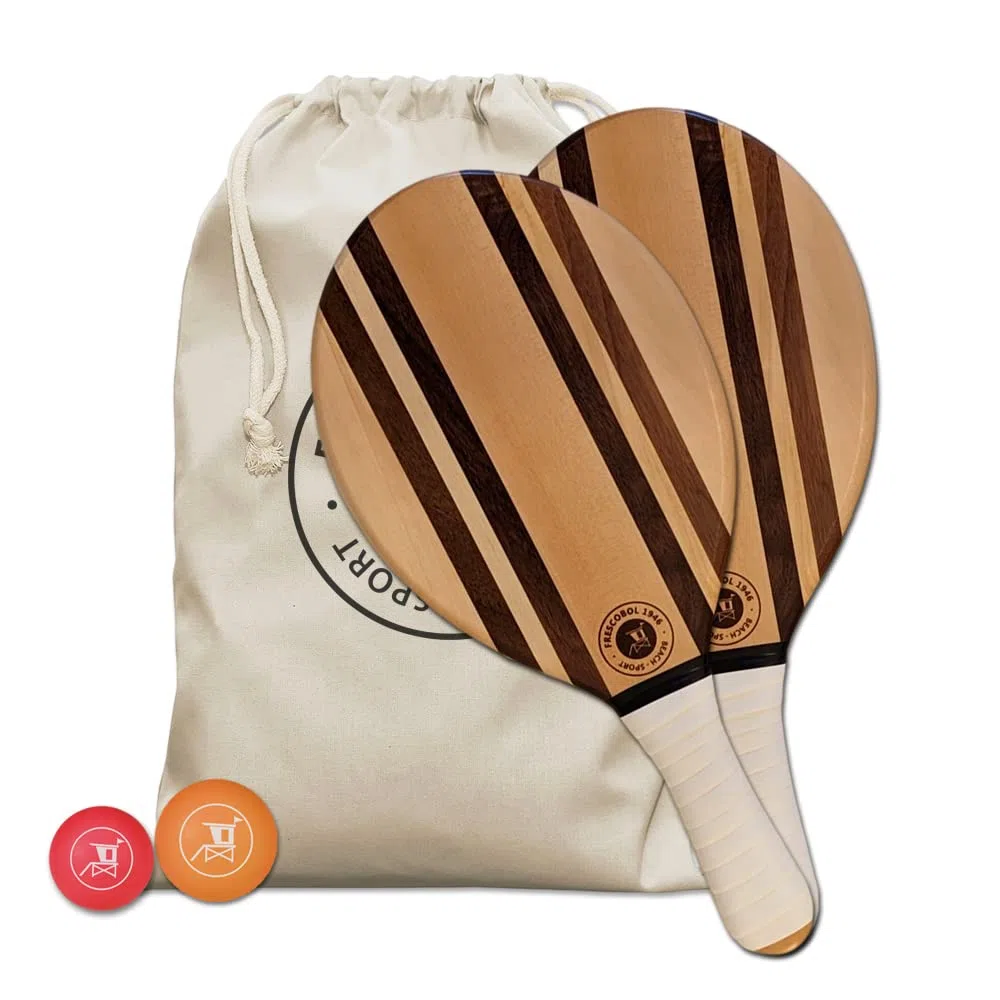 Racchetta da spiaggia White Nafaru | Set Frescobol Premium Qualità | Beach Tennis