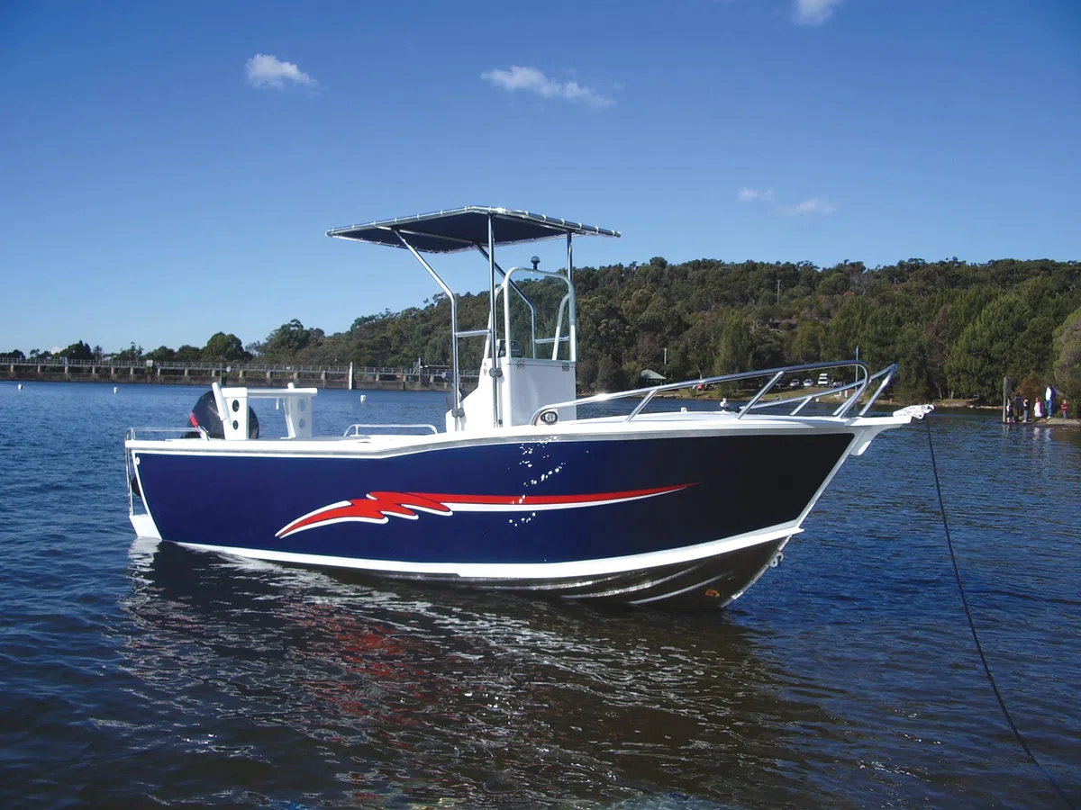 Oceansouth Top a T per barca, T-Top per barca, T-Top per console centrale standard, tubo in alluminio grande