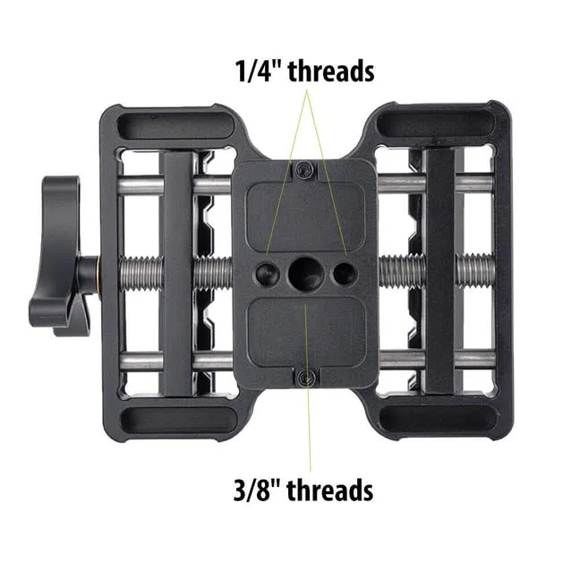 Arca-Swiss Testa Morsa porta fucile per treppiede 1/4" & 3/8" Supporto da tiro, Testina universale morsetto carabina per bastoni e treppiedi
