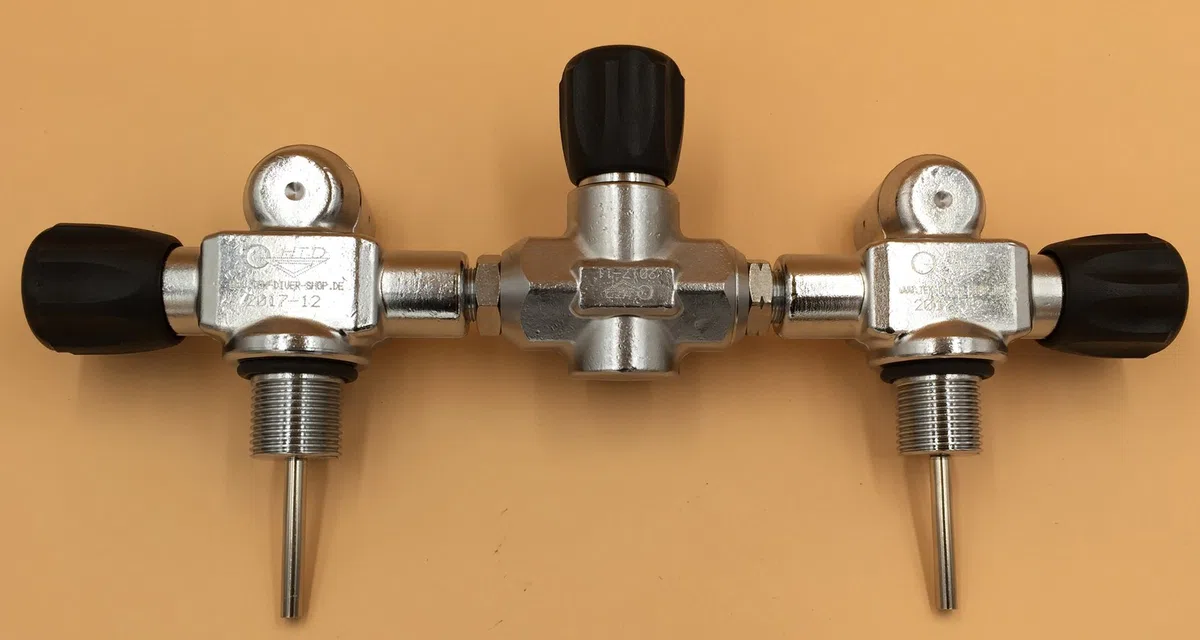 ponte 300bar, interasse 185 mm per aria compressa, bottiglie 171 mm M25 x 2