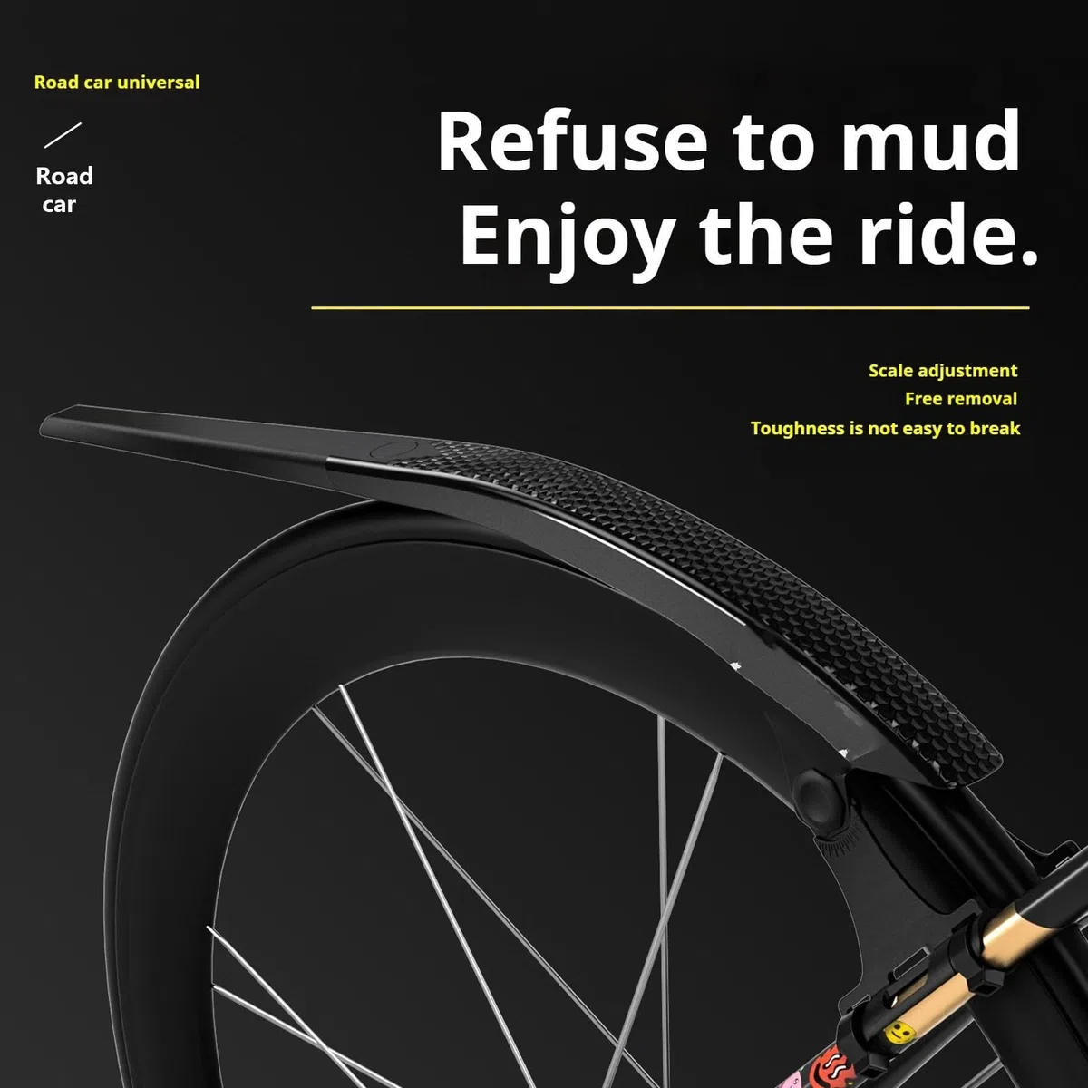 Parafango Accessori per Attrezzatura per Ciclismo su Strada per Mountain Bike, parafango per Ruota Anteriore/Posteriore per Bicicletta parafango Bici