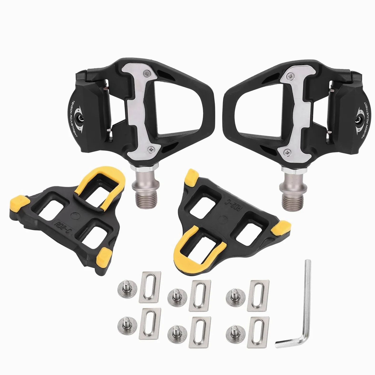Pedali MTB SPD, Pedali per Bicicletta SPD da 9/16" con Tacchetti per MTB, Bicicletta da Strada
