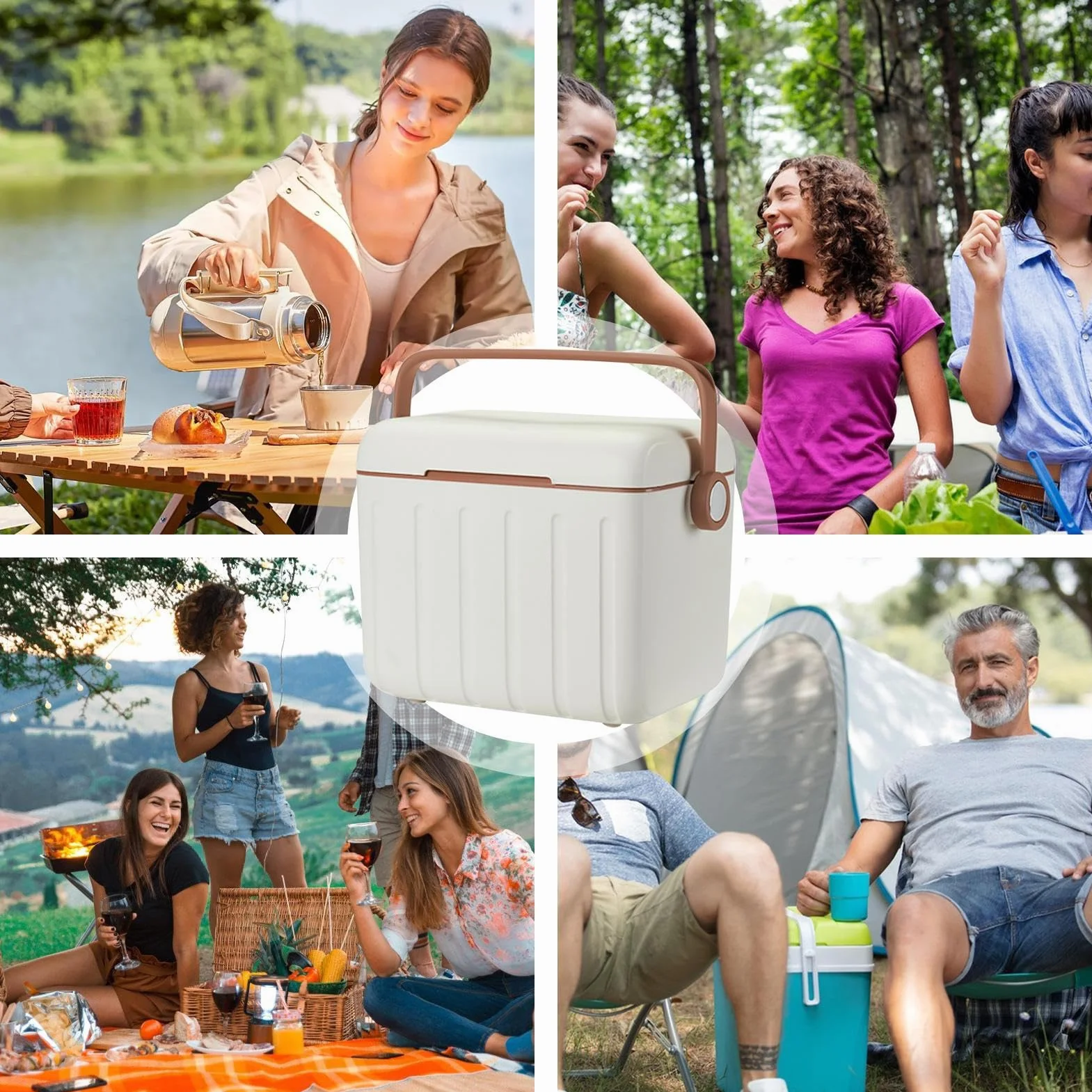 Cooler da Campeggio Scatola Frigo Latte Da 6 Litri | Piccola Scatola Isolante Per Freddo Per Campeggiatori Picnic Spiaggia Viaggio Vacanza Barbecue Eventi Sportivi Festival