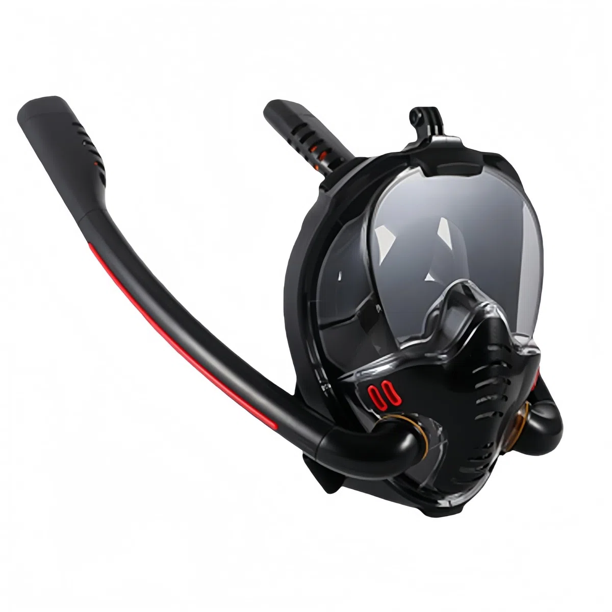 Maschera subacquea per adulti e bambini, maschera subacquea, maschera completa con boccaglio, set da snorkeling per adulti (K3, stile adulto, nero, S/M)