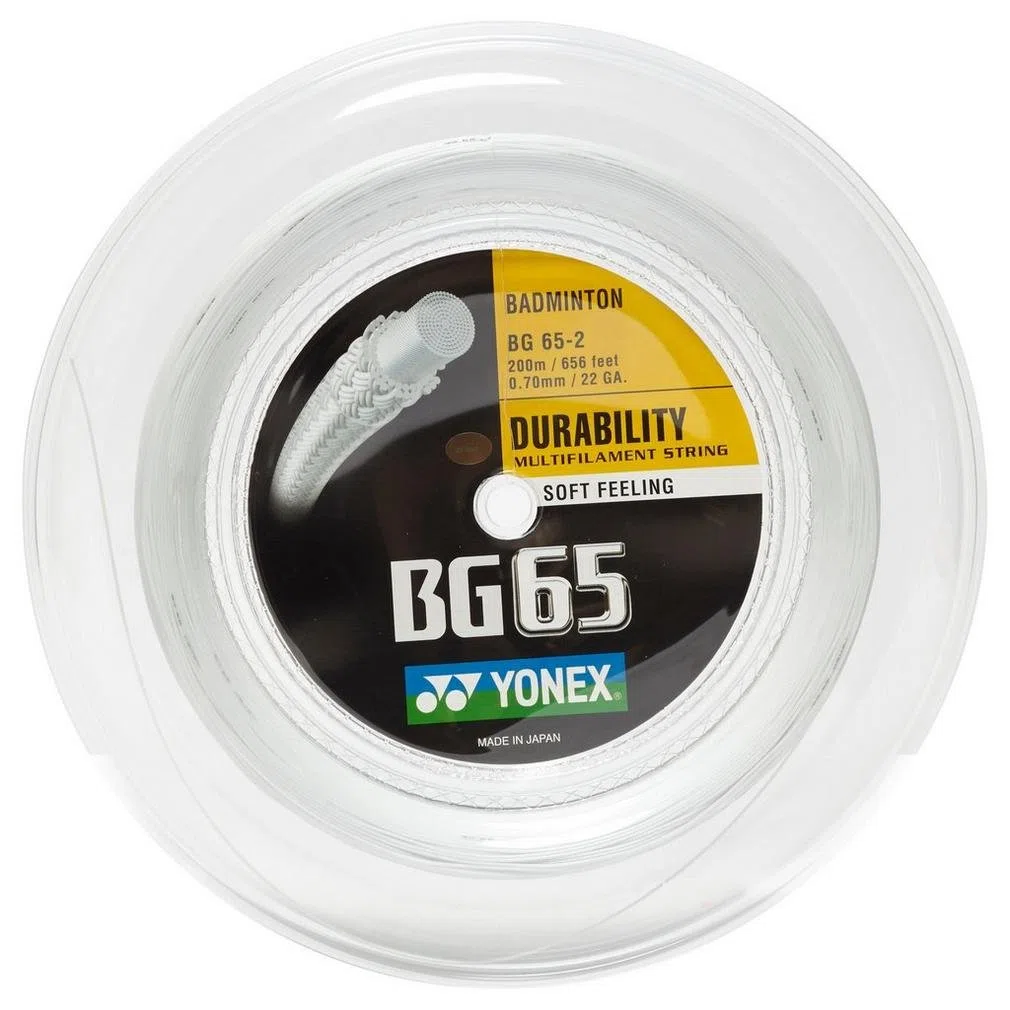 Bobina Badminton YONEX BG-65 White (200 MTS)