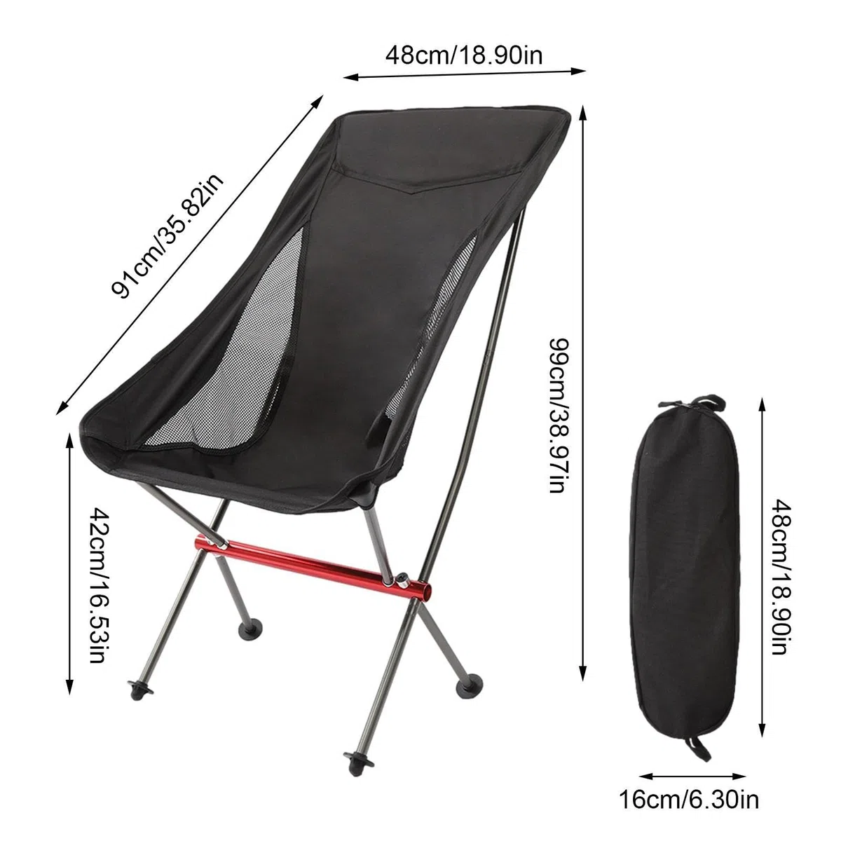 Sedie Pieghevoli Per l'All'Esterno Postura Ergonomica | Seggiolino Compatto da Trekking per Campeggio Trekking Spiaggia Pesca Picnic Giardino Terrazzo