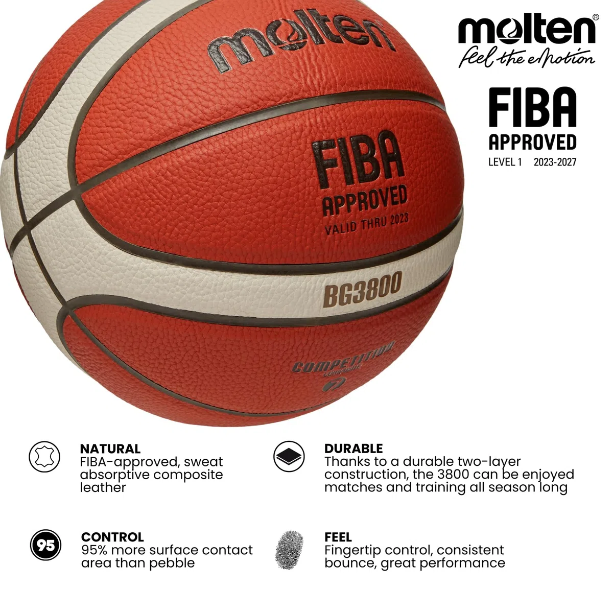 Molten BG3800 Fiba Approved Basketball