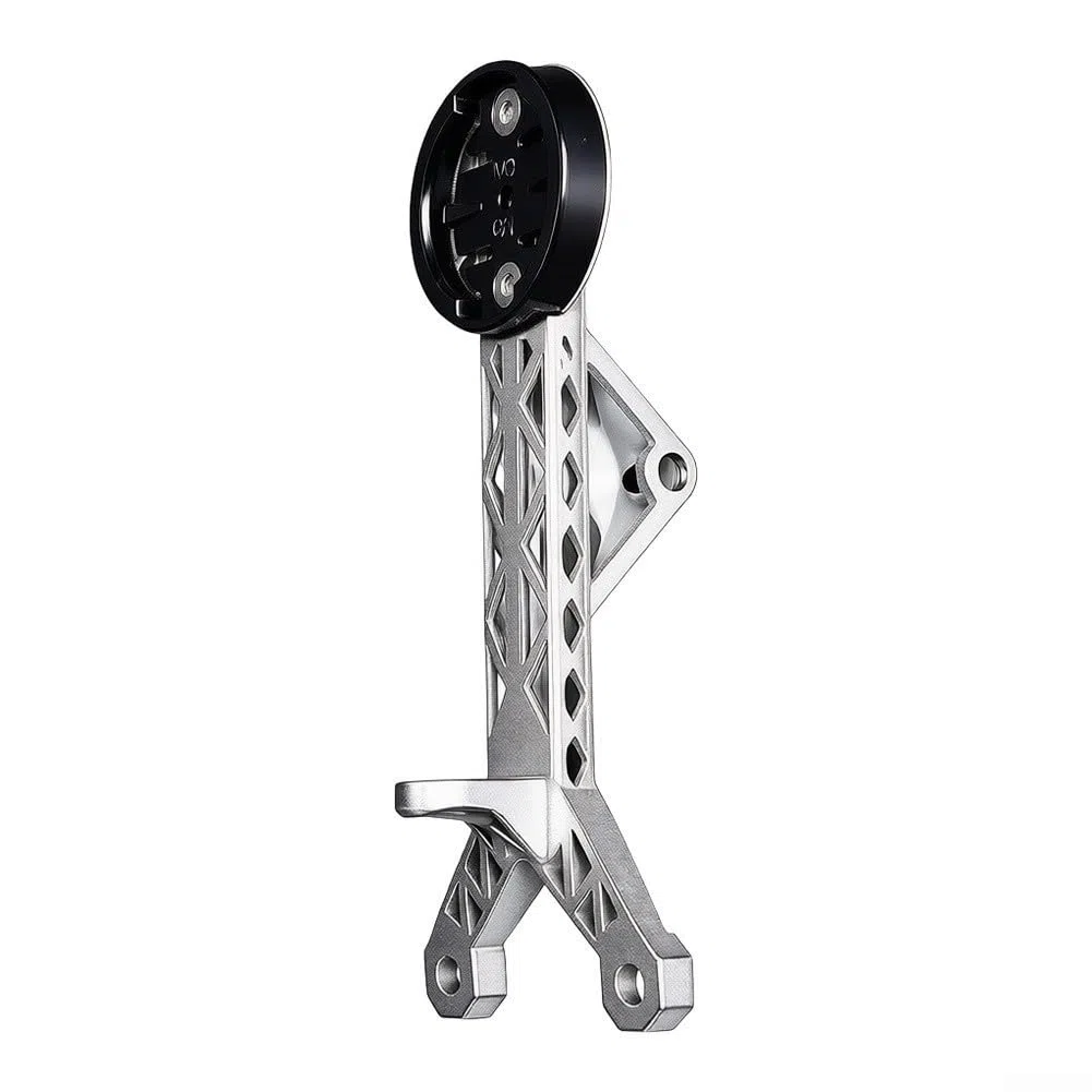 Supporto Ciclocomputer in Ultraleggero 110mm Supporto Ciclocomputer | Lega TC4 aerospaziale, resistenza urti, smorza vibrazioni, finitura opaca, ideale gare