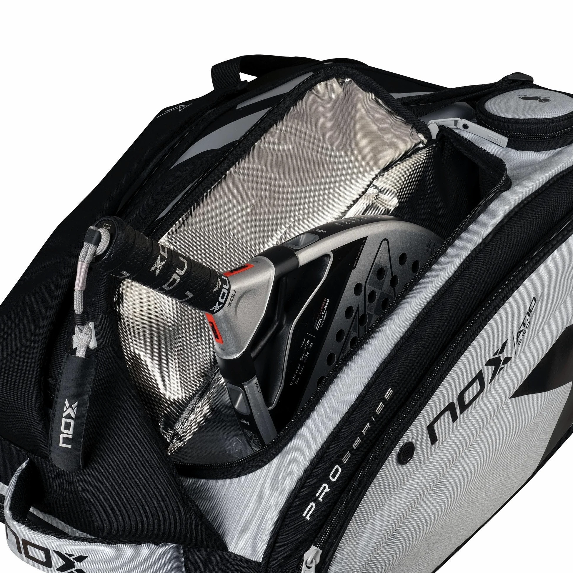 NOX Borsa per racchette AT10 Competition XL Compact Grigio/Nero