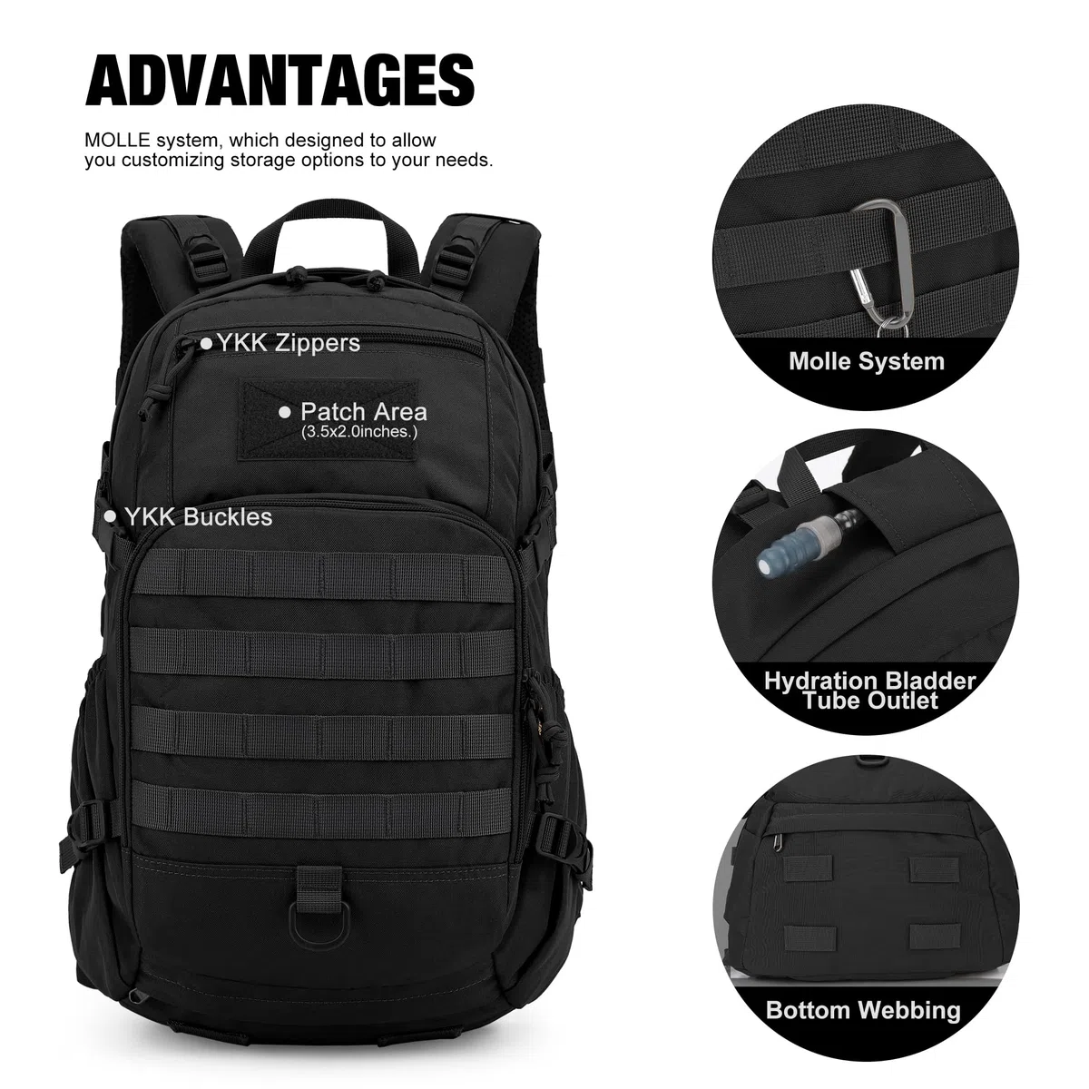 Mardingtop Zaino Bici Zaino Ciclismo Zaino Bicicletta Mountain Bike Zaino Biking Daypack Borsa Sportiva Zaino da Equitazione Zaino Molle Regalo per Il Fitness Running Biking
