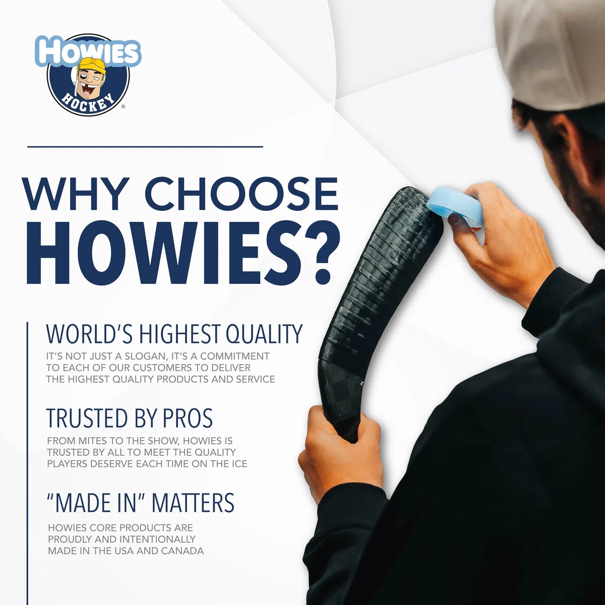 Howies - Confezione da 5 nastri da hockey bianchi