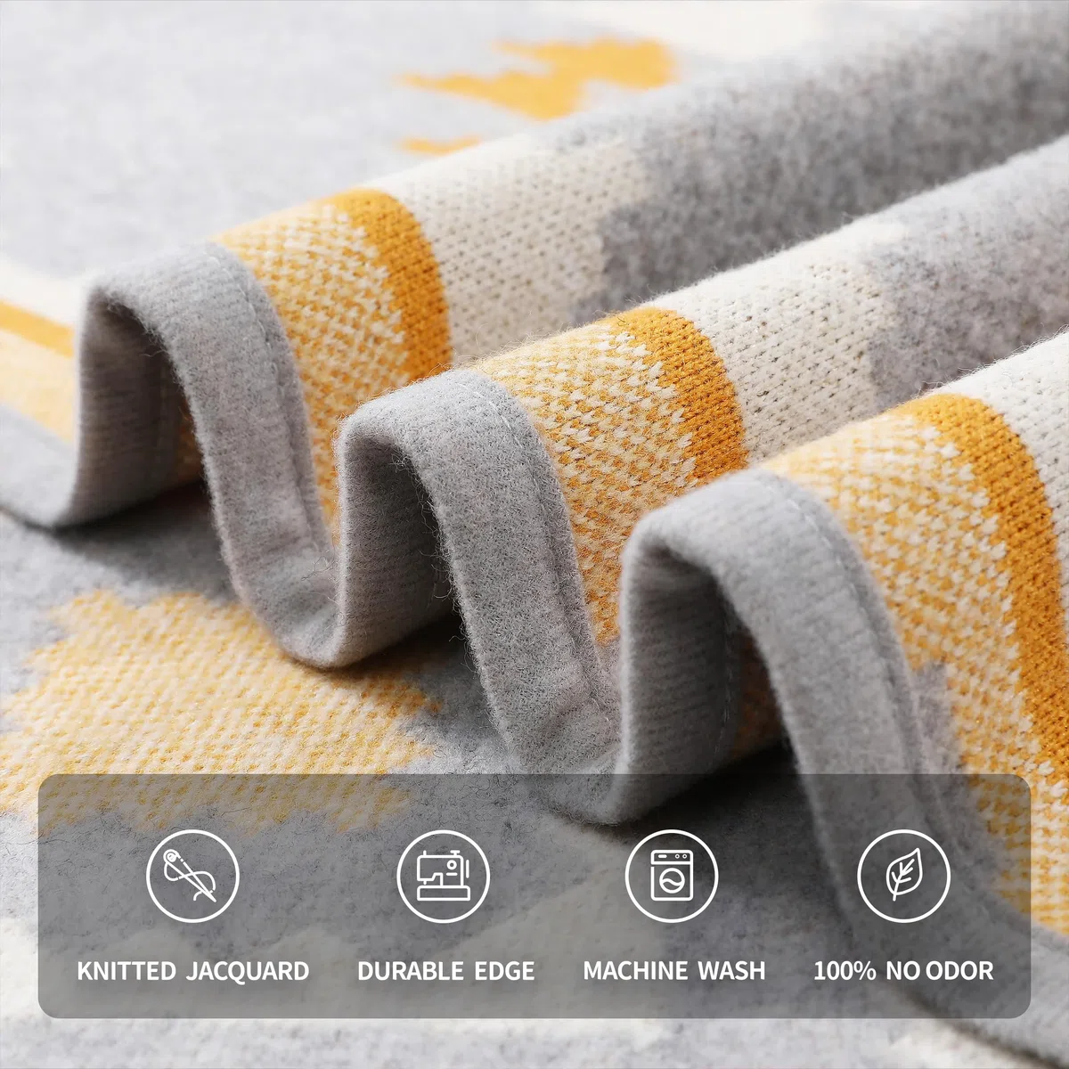 ACUSHLA Coperta da campeggio in lana merino, calda, spessa, lavabile, grande, ideale per campeggio all'aperto per tutte le stagioni, adatta per marocco bianco 200,7 x 160 cm, 1,7 kg