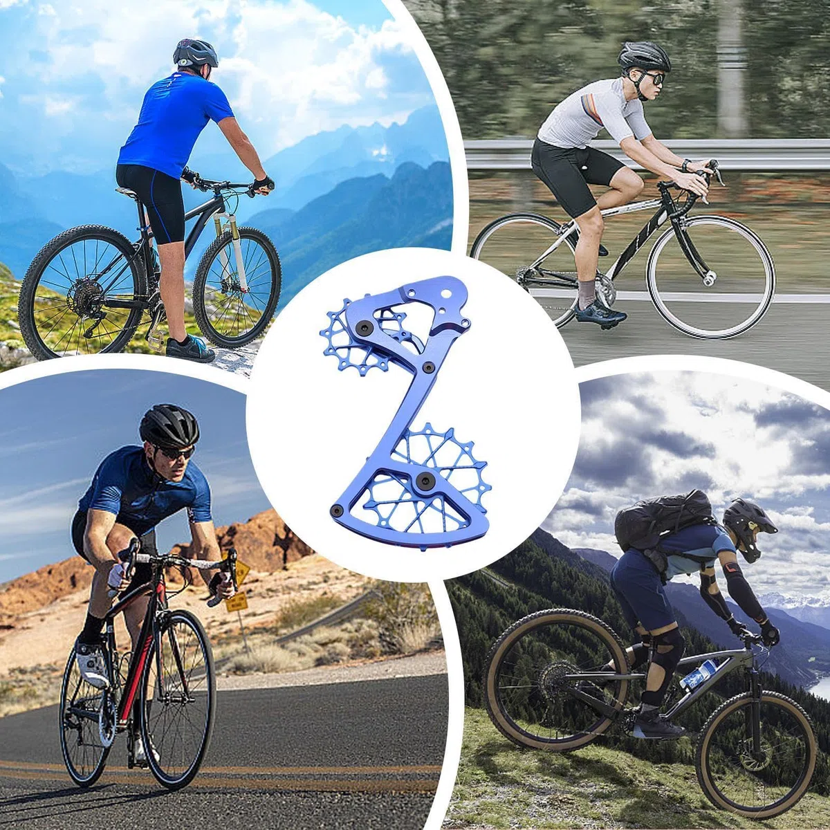 Deragliatore per bici da strada di ricambio per cambio della bicicletta | Piastra di guida per ruota del cambio per bici a 11 marce e 12 marce