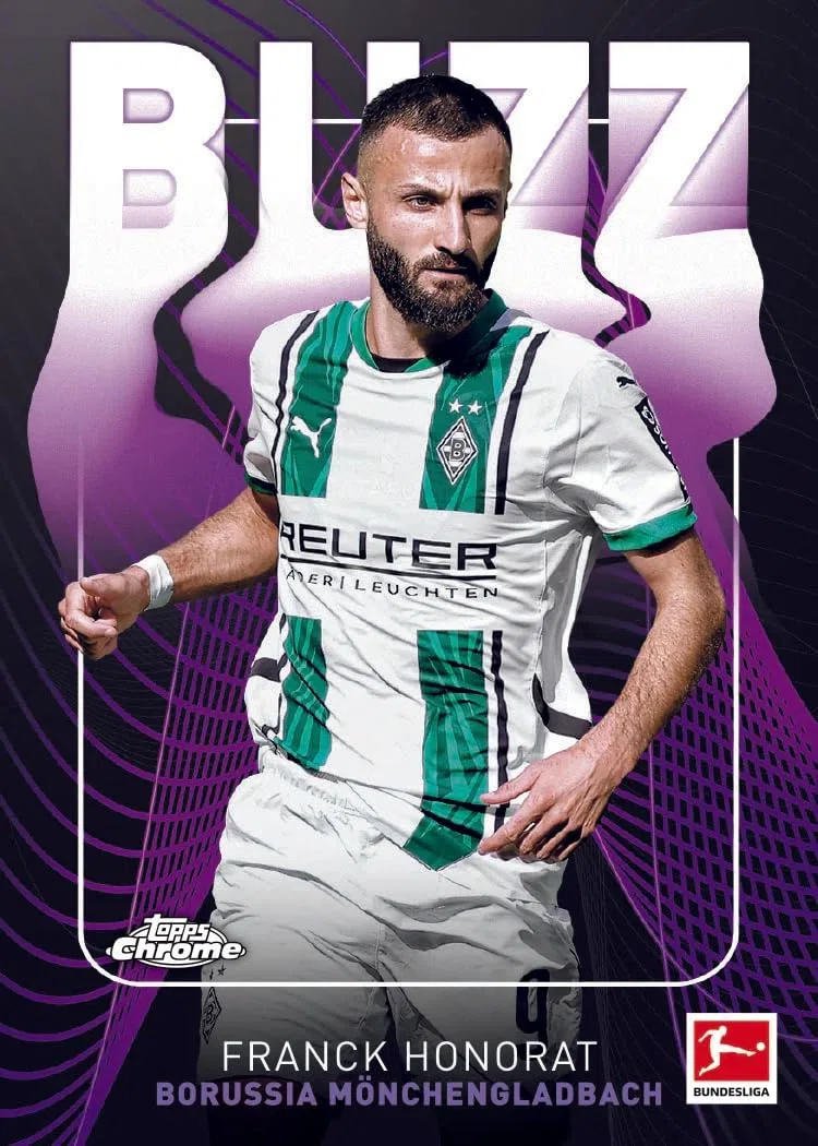 Topps Chrome Bundesliga Season 2024/25 - Confezione da 7 confezioni per scatola, 4 carte per confezione